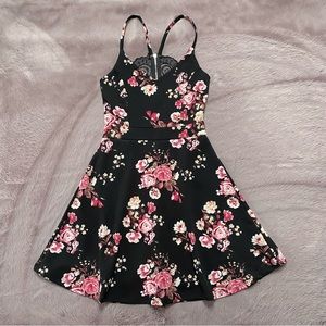 Black and floral almost famous dress